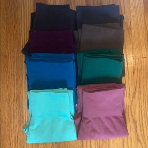 8pc High-waisted Fleece Leggings Bundle